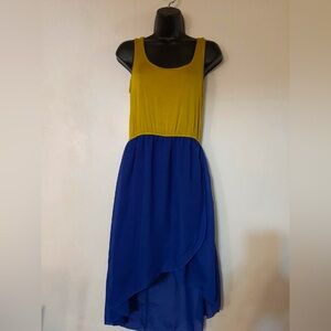 2010’s Vintage Sprano Colorblock Hi Lo Midi Dress